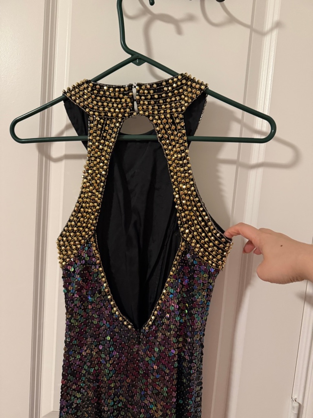 CACHÉ BEADED LONG DRESS SIZE 4 - Picture 4 of 6